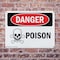 Signmission Poison Danger Sign, Plastic, 10in W x 7in L, 2PK OS-2PACK-DS-P-710-L-2039 - alternate 6